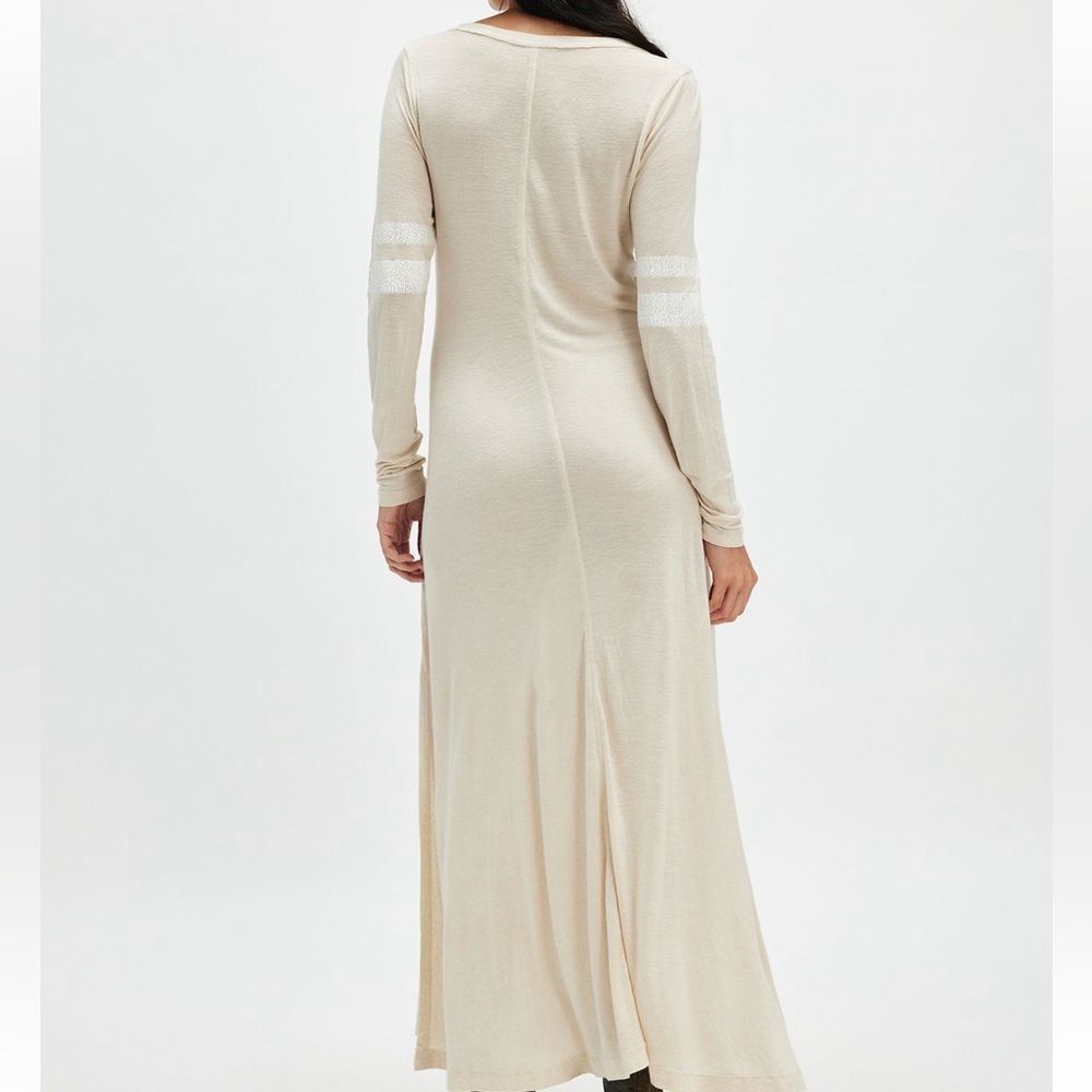 Free People Just Like Heaven Henley Maxi Dress in French Oak - Picture 4 of 9